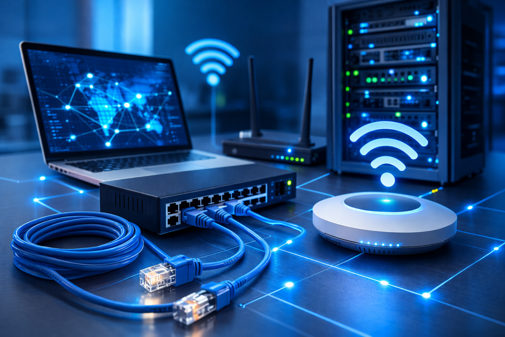 sieci LAN i WiFi dla firm – infrastruktura sieciowa